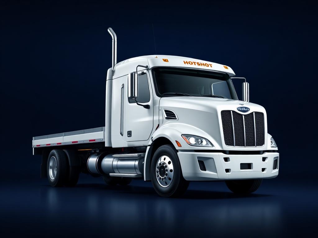 Hotshot truck with flatbed