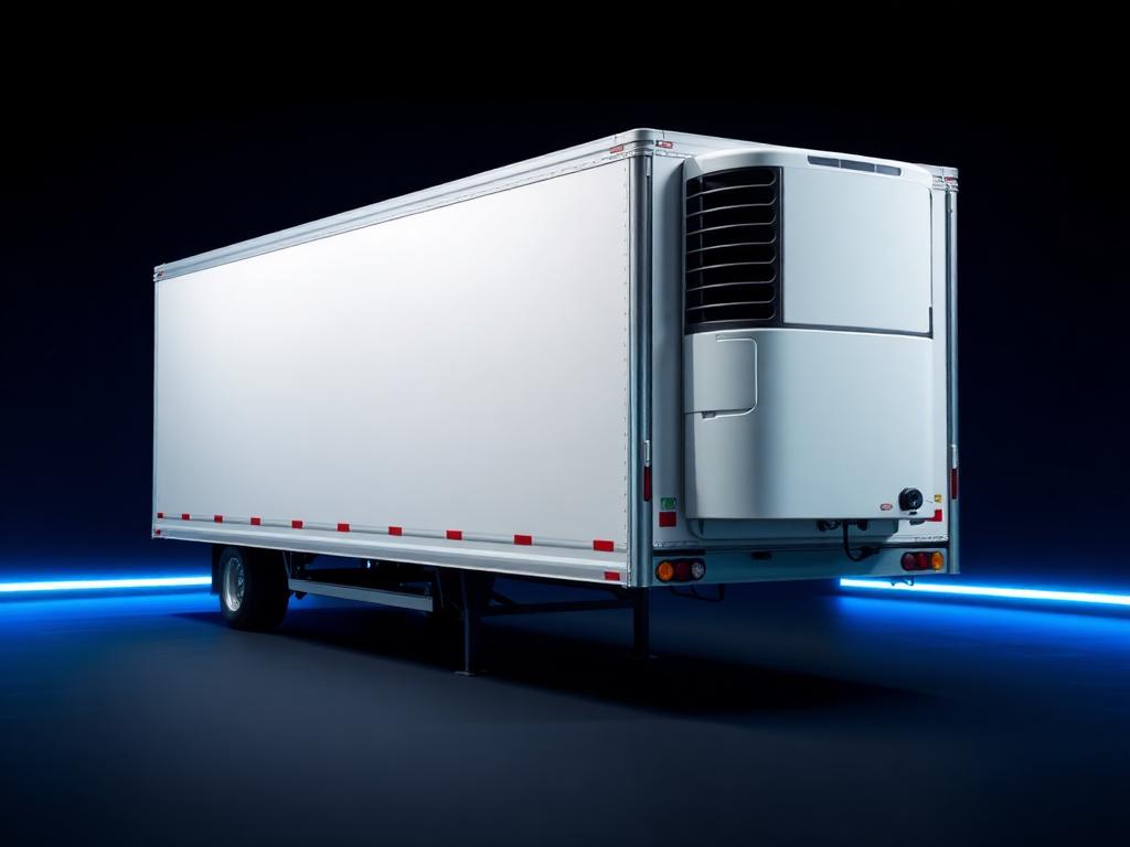 White refrigerated reefer trailer